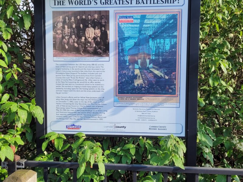 USS New Jersey Sign