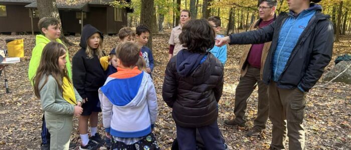 Heading out for scout skills stations