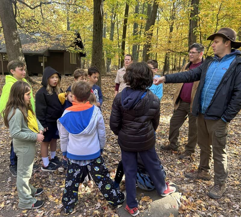 Heading out for scout skills stations